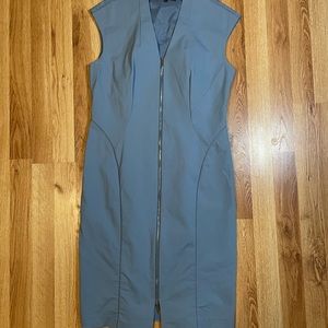 Lafayette 148 gray front Zip Dress